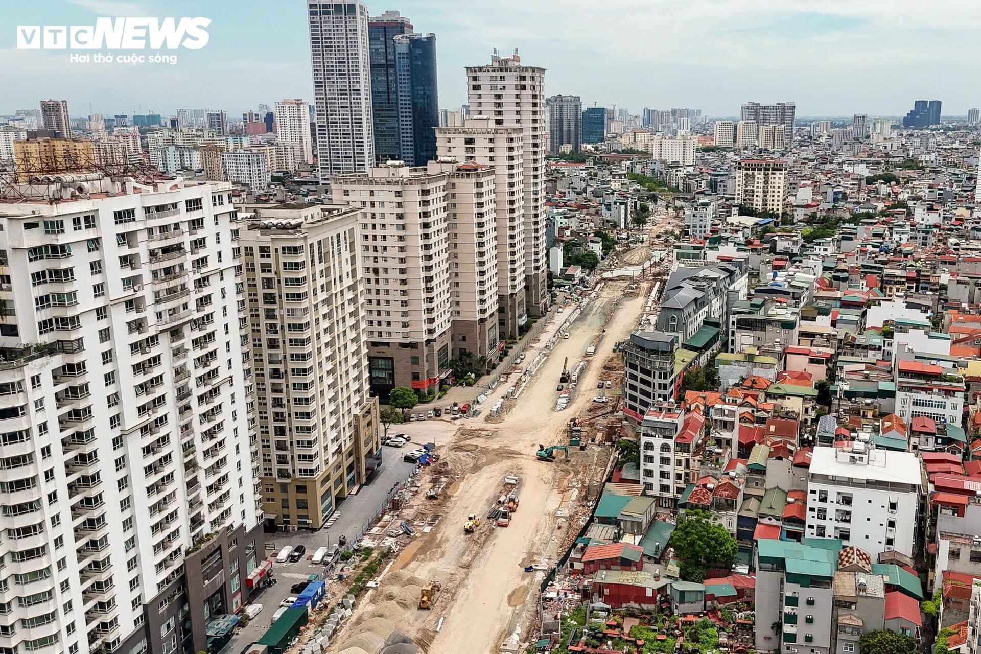 Hình hài tuyến đường Vành đai 2,5 qua Cầu Giấy sau gần 3 tháng thi công- Ảnh 3.
