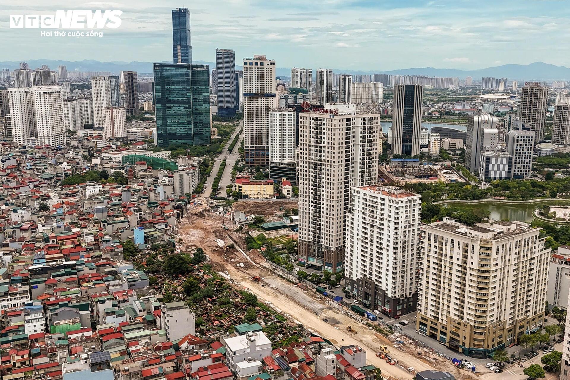 Hình hài tuyến đường Vành đai 2,5 qua Cầu Giấy sau gần 3 tháng thi công- Ảnh 4.