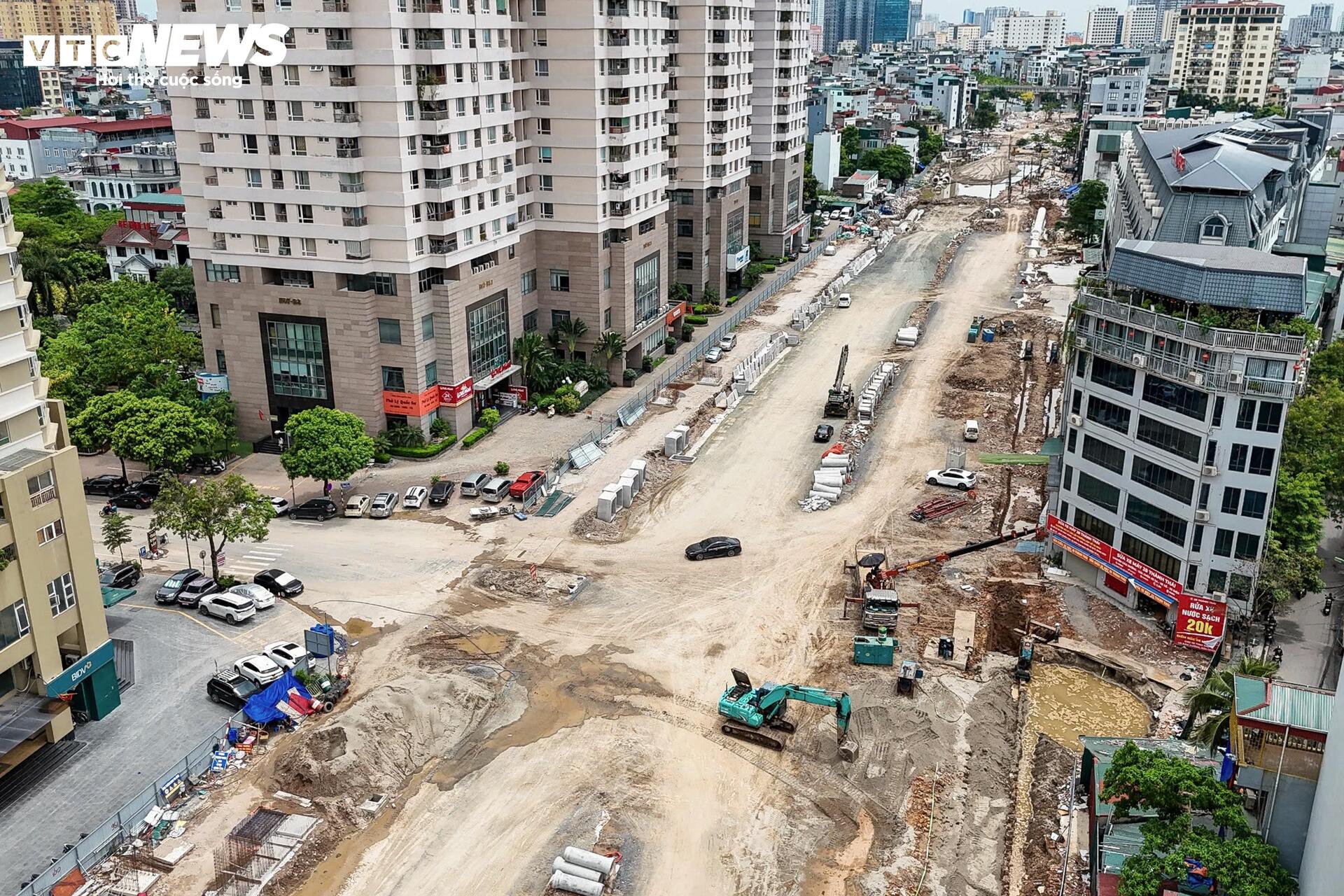 Hình hài tuyến đường Vành đai 2,5 qua Cầu Giấy sau gần 3 tháng thi công- Ảnh 6.