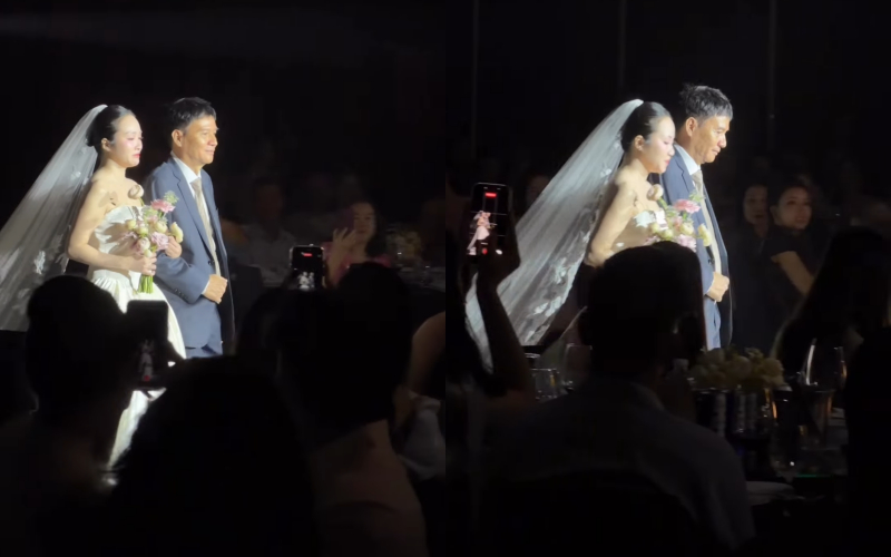 Lễ cưới Xuân Trường và Nhuệ Giang sau 5 năm đám hỏi: Cô dâu khóc nức nở, con gái được giao trọng trách đặc biệt- Ảnh 3.