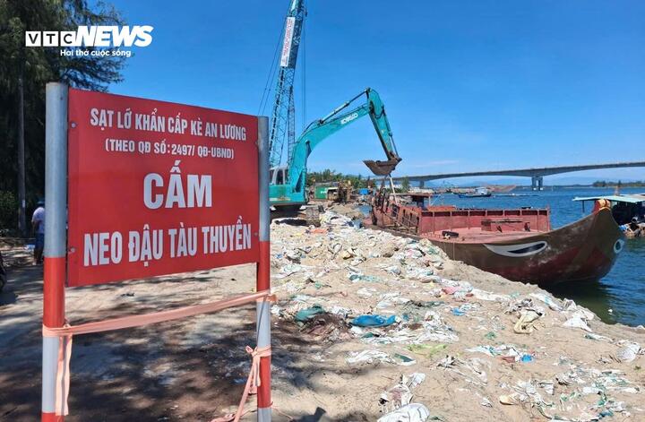 Cận cảnh kè An Lương tan nát sau mưa lũ, Đà Nẵng 'rót' 210 tỷ dựng 'tường thành'- Ảnh 1.