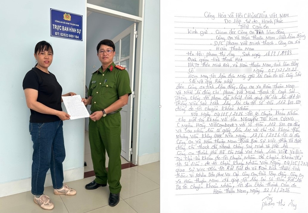 Chuyển thành công 112,8 triệu đồng vào tài khoản Vietcombank nhưng không thể liên lạc người nhận: Người phụ nữ SN 1983 phải trình báo công an- Ảnh 1.