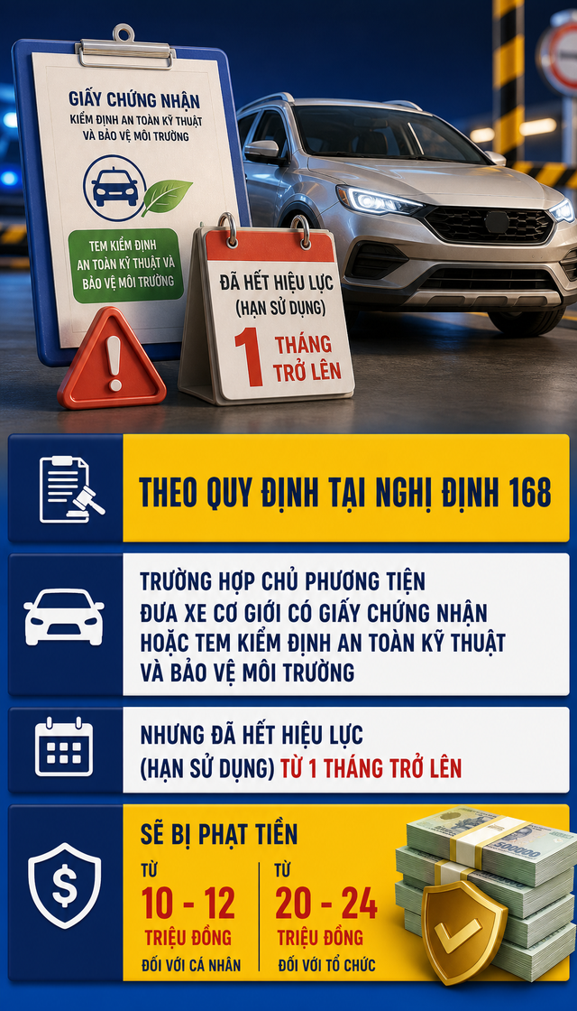 Tất cả chủ xe ô tô cần kiểm tra ngay loại giấy tờ này, nếu hết hạn có thể bị phạt 12 triệu đồng- Ảnh 1.