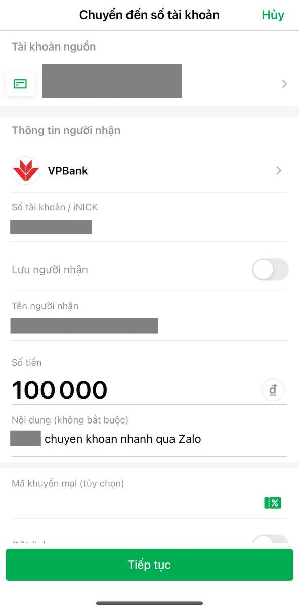 Lưu ý cho người hay chuyển khoản nhanh qua Zalo: 4 bước không được bỏ qua- Ảnh 4.