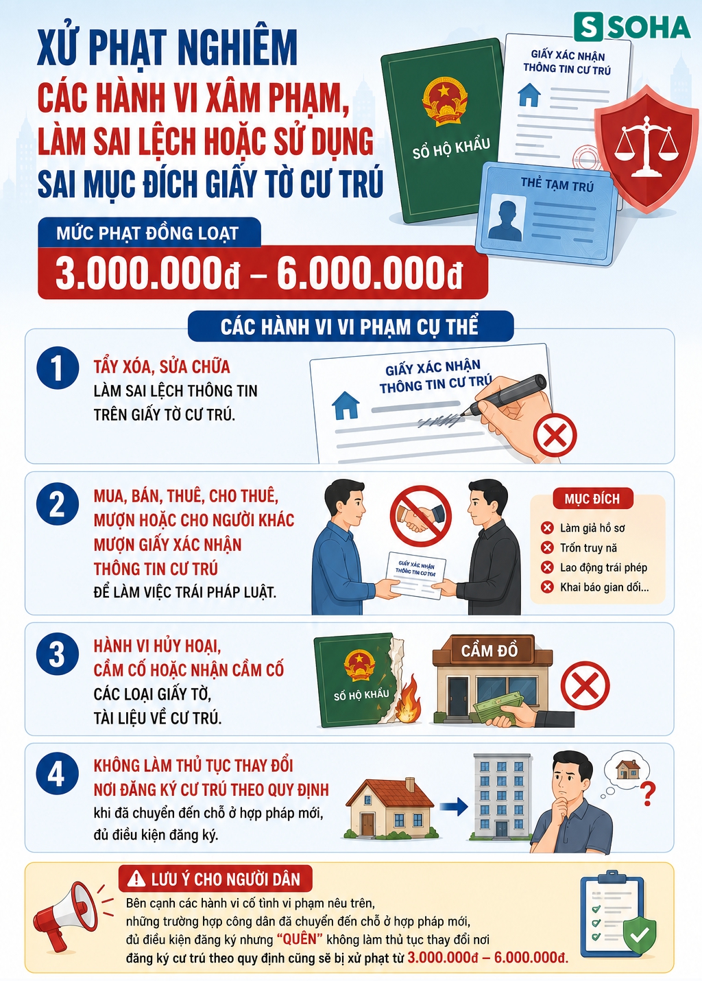 Tất cả người dân Hà Nội chú ý mức phạt liên quan đăng ký thường trú, tạm trú tới 12 triệu đồng từ 1/7- Ảnh 3.