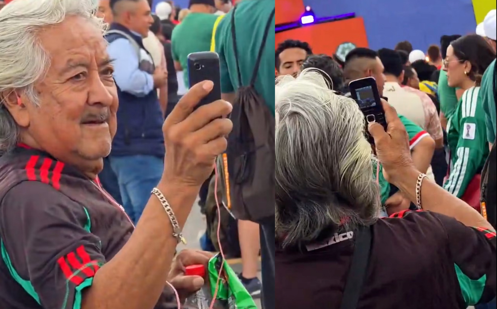 Đoạn video 15 giây khiến cả hãng viễn thông đi tìm: Ông cụ quay chụp bằng điện thoại "cục gạch" ở World Cup gây sốt mạng xã hội- Ảnh 1. Đoạn video 15 giây khiến cả hãng viễn thông đi tìm: Ông cụ quay chụp bằng điện thoại "cục gạch" ở World Cup gây sốt mạng xã hội- Ảnh 1.
