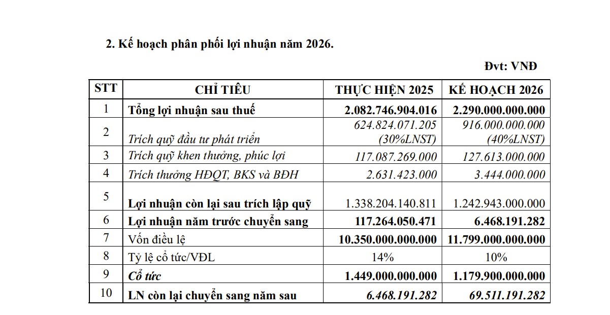 Becamex Group dự kiến chia cổ tức năm 2026 tỷ lệ 10% - Ảnh 1.