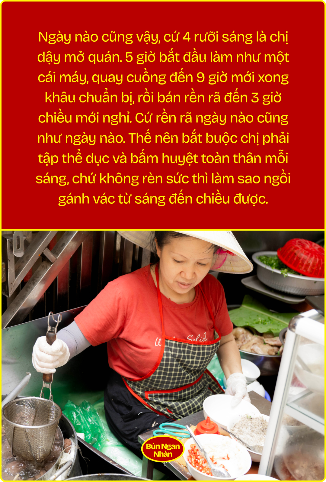 Bà chủ bún ngan Nhàn lần đầu lên tiếng: "Không bao giờ cọc với nhân viên, ngày nào cũng tập thể dục, khách ruột hiểu chị là đủ!" - Ảnh 3.