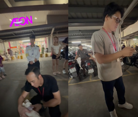 Vụ ồn ào tại AEON Mail Long Biên: Công an mời 2 người đàn ông xuất hiện trong clip lên làm việc- Ảnh 1.
