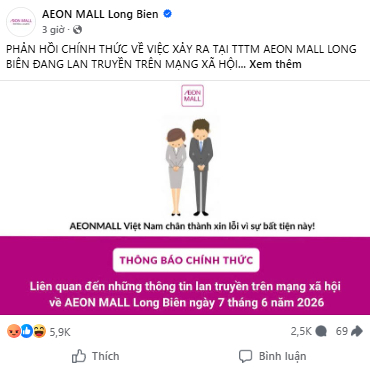 Vụ ồn ào tại AEON Mail Long Biên: Công an mời 2 người đàn ông xuất hiện trong clip lên làm việc- Ảnh 2.