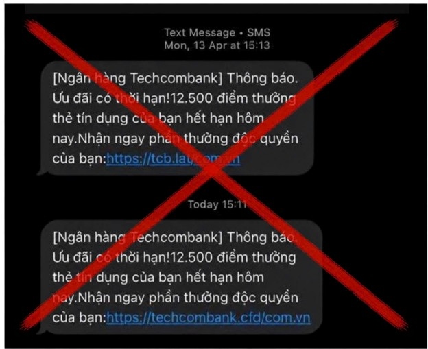 Cảnh báo thủ đoạn giả mạo ngân hàng để chiếm đoạt thông tin thẻ tín dụng - Ảnh 1.