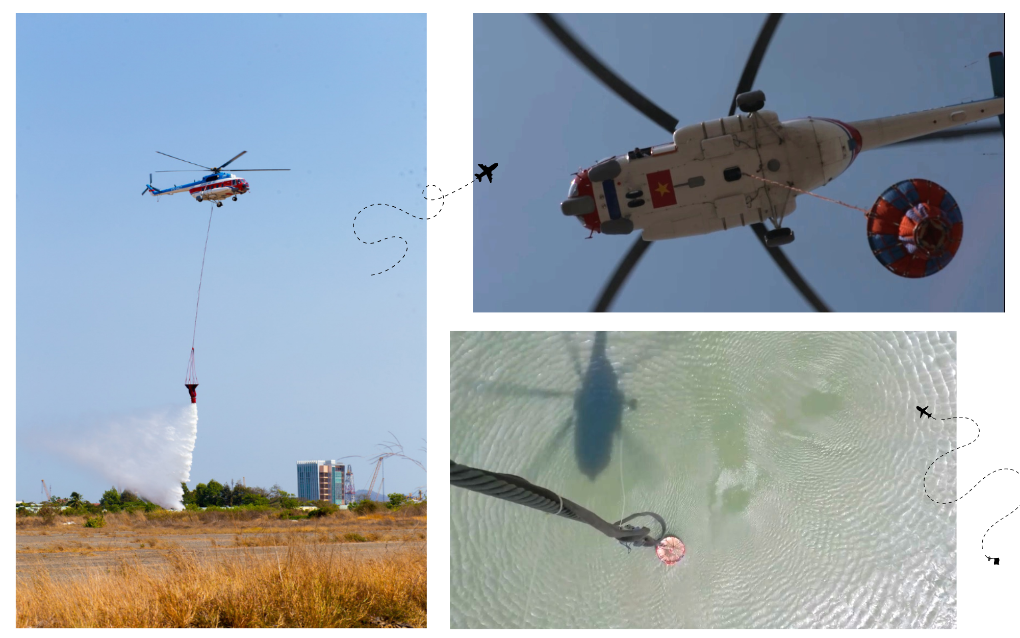 Hoạt động bay cứu trợ Vietnam Helicopters