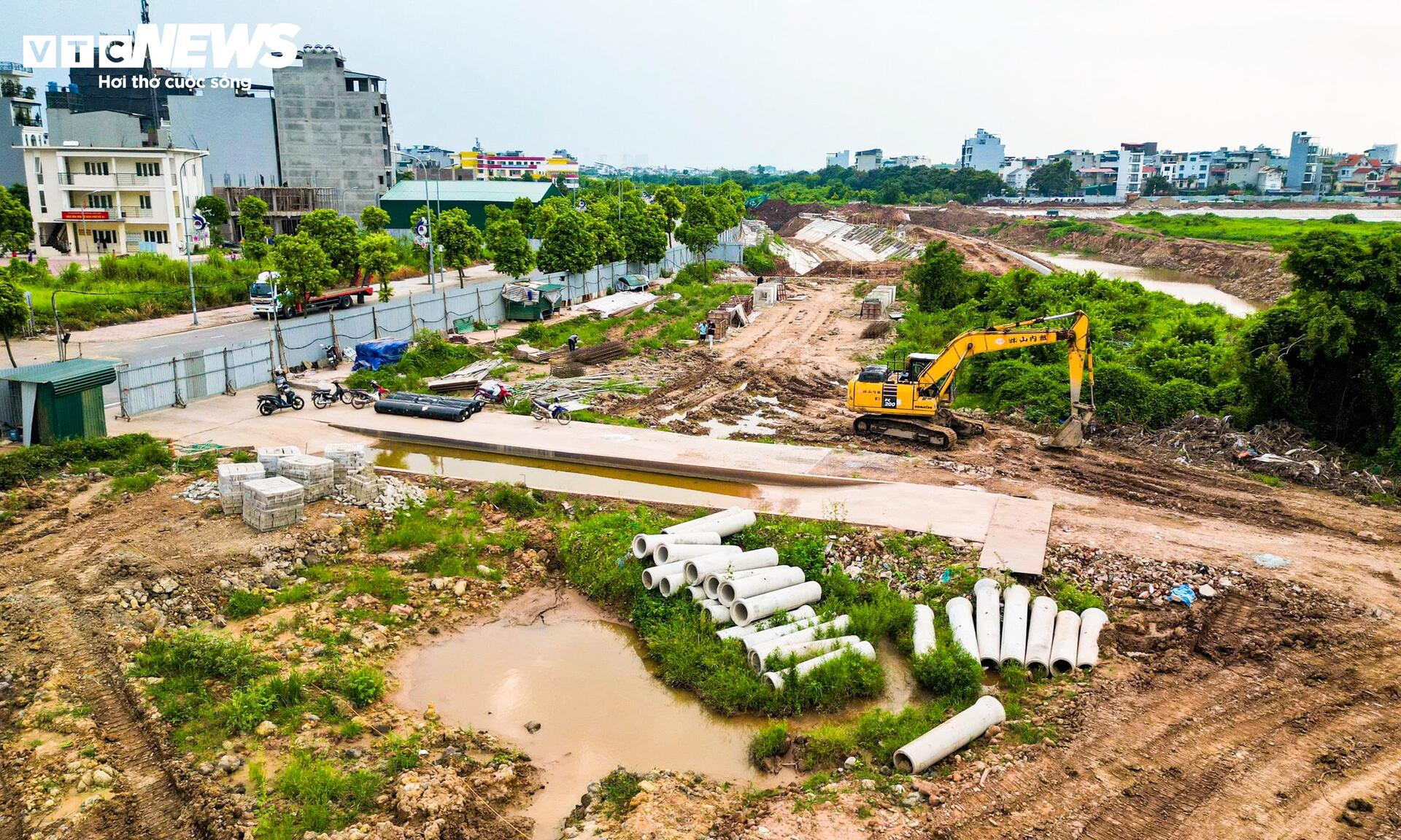 Cận cảnh hồ điều hòa hơn 30 ha đang thành hình ở cửa ngõ phía Đông Hà Nội- Ảnh 11.