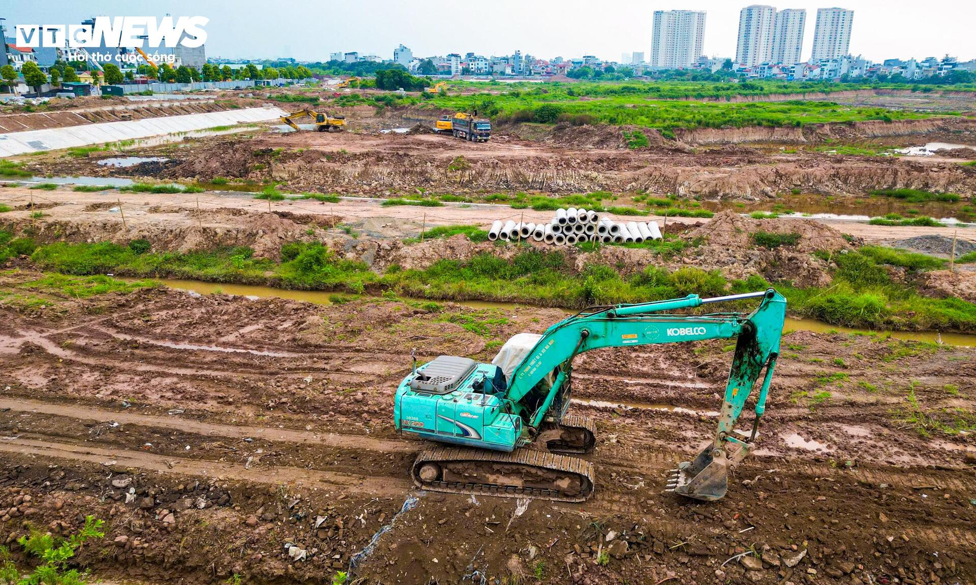 Cận cảnh hồ điều hòa hơn 30 ha đang thành hình ở cửa ngõ phía Đông Hà Nội- Ảnh 6.