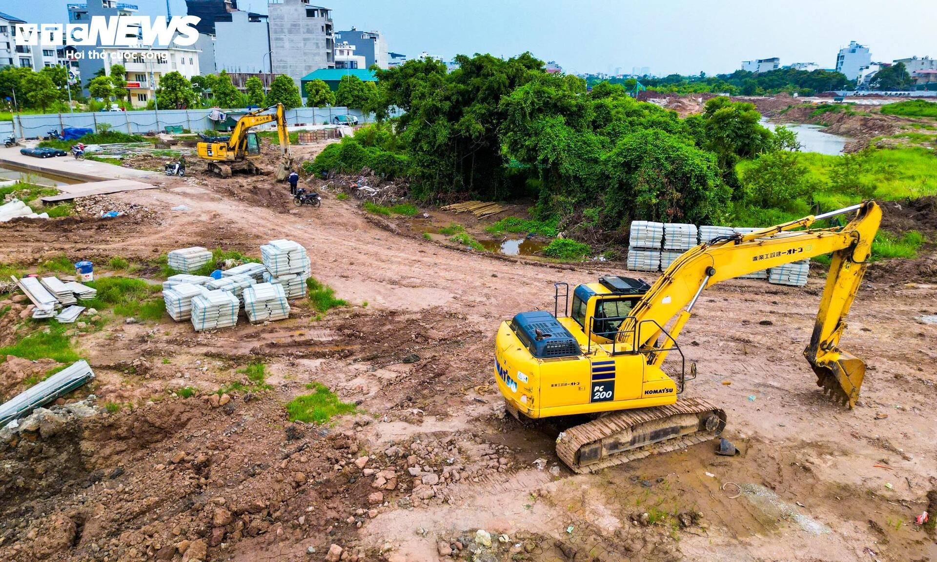 Cận cảnh hồ điều hòa hơn 30 ha đang thành hình ở cửa ngõ phía Đông Hà Nội- Ảnh 7.