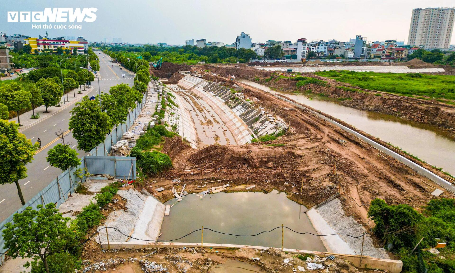 Cận cảnh hồ điều hòa hơn 30 ha đang thành hình ở cửa ngõ phía Đông Hà Nội- Ảnh 12.