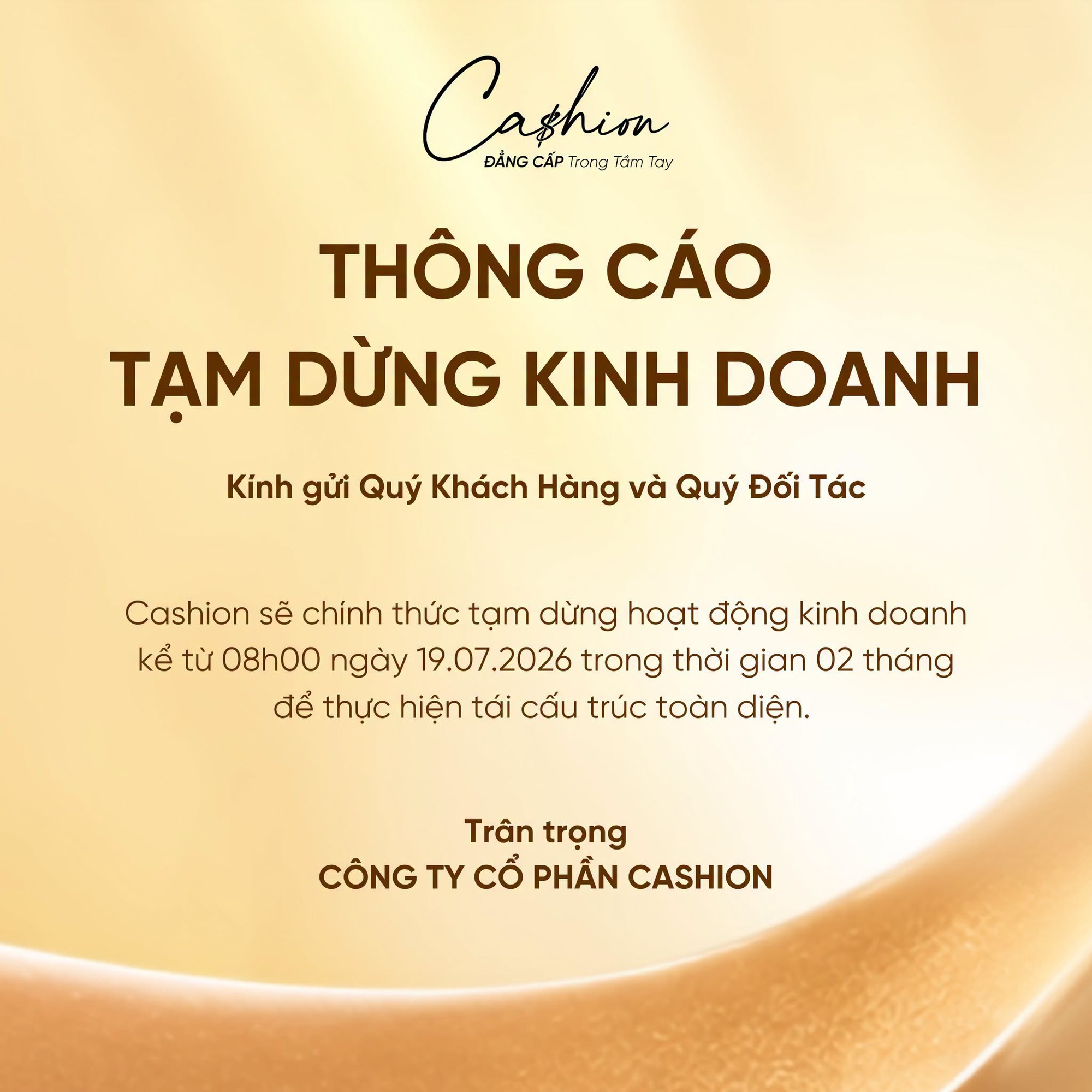 Thêm một chuỗi cửa hàng bán kim cương, vàng lớn thông báo dừng kinh doanh 2 tháng để tái cấu trúc toàn diện- Ảnh 1.