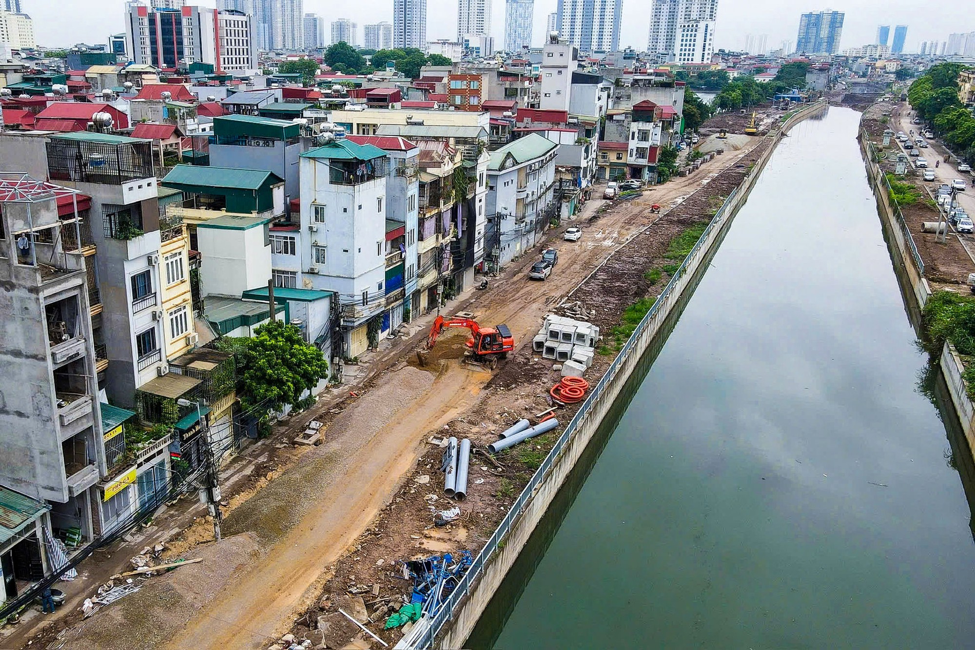 Kênh La Khê tăng tốc hoàn thiện, kỳ vọng nâng cao năng lực chống ngập phía Tây Hà Nội- Ảnh 6.