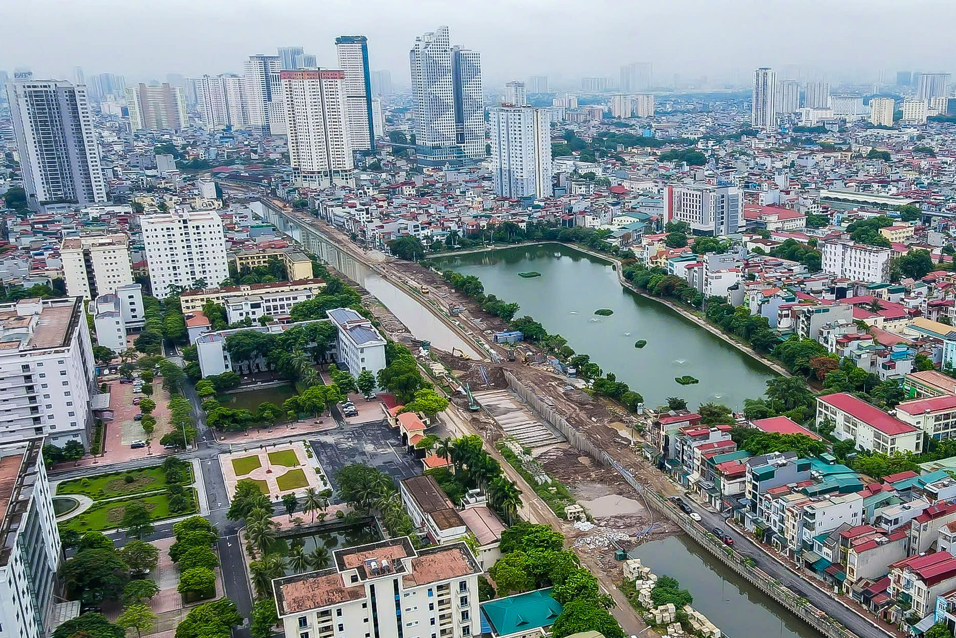Kênh La Khê tăng tốc hoàn thiện, kỳ vọng nâng cao năng lực chống ngập phía Tây Hà Nội- Ảnh 1.