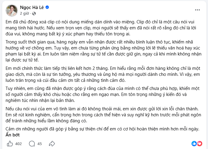 Vợ NSND Công Lý gặp biến, phải xin lỗi- Ảnh 2.