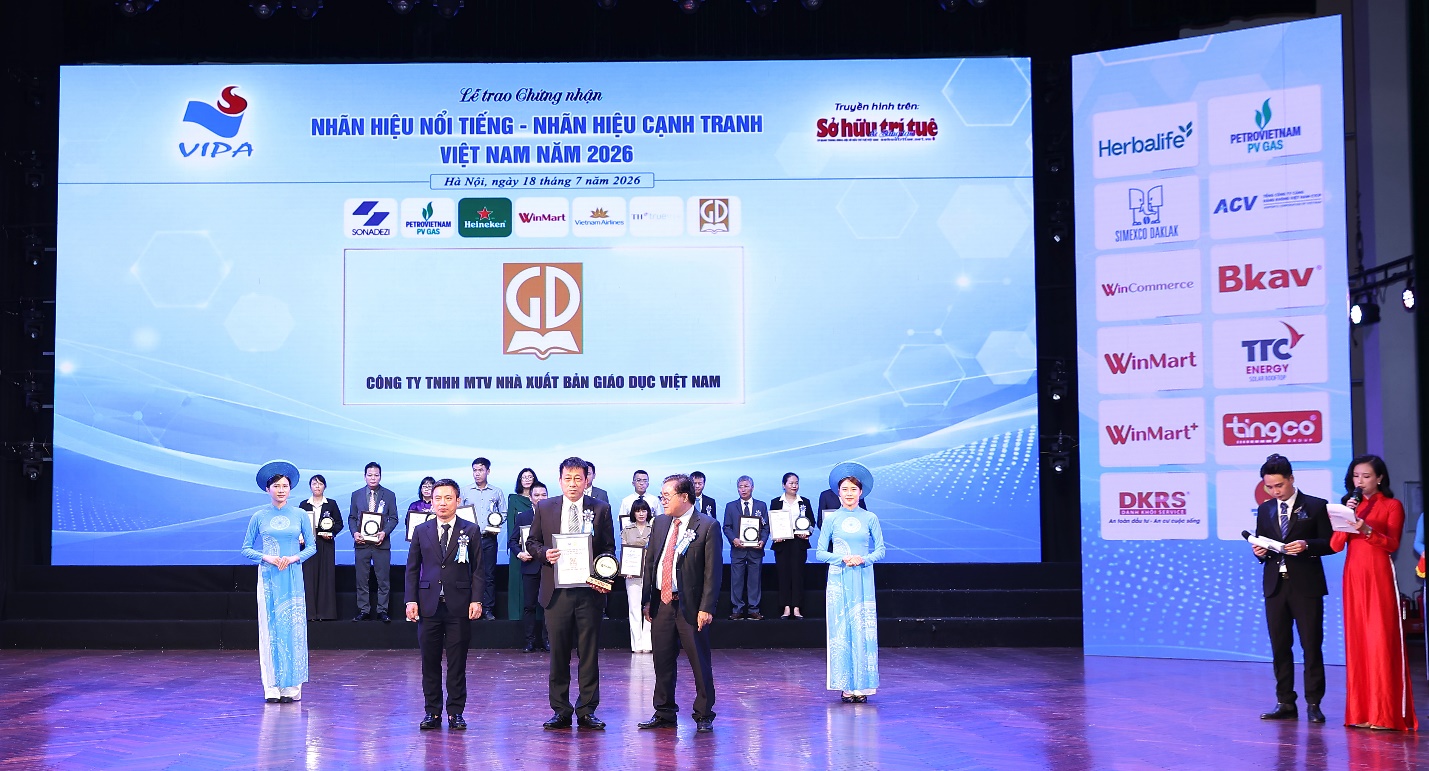 NXBGDVN vinh dự đạt chứng nhận Top 20 nhãn hiệu nổi tiếng Việt Nam năm 2026 - Ảnh 1.