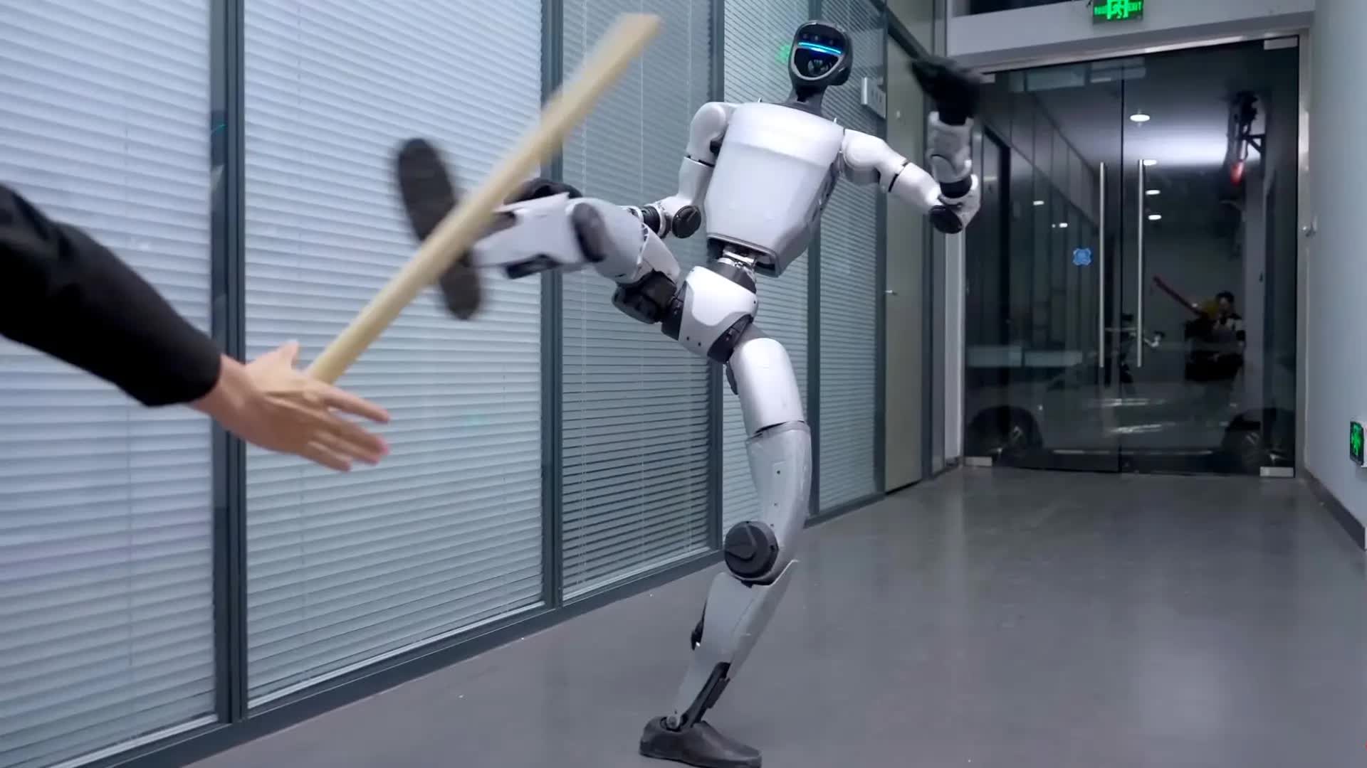 Video: Robot đá người xem bị thương - Ảnh 1.