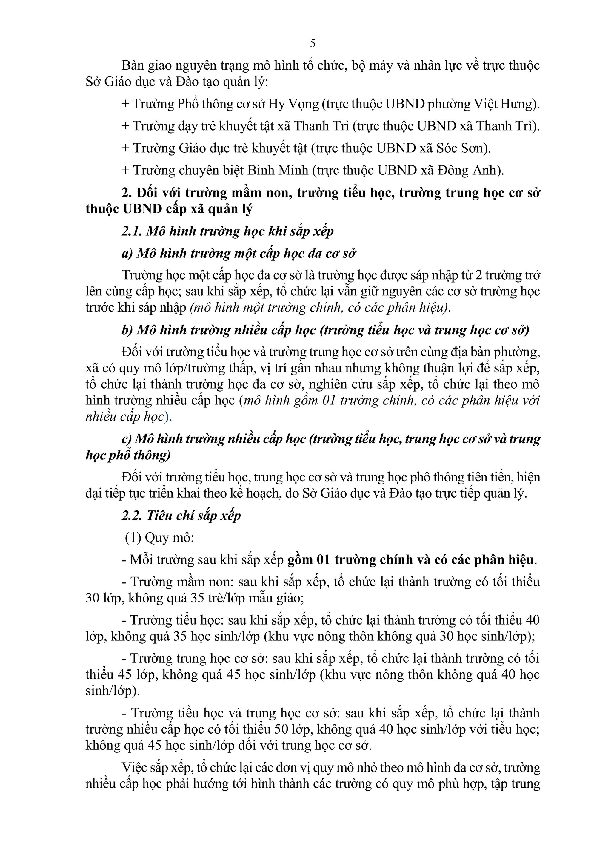 Chi tiết phương án, tiêu chí, quy trình SẮP XẾP, SÁP NHẬP TRƯỜNG LỚP của Hà Nội- Ảnh 9.