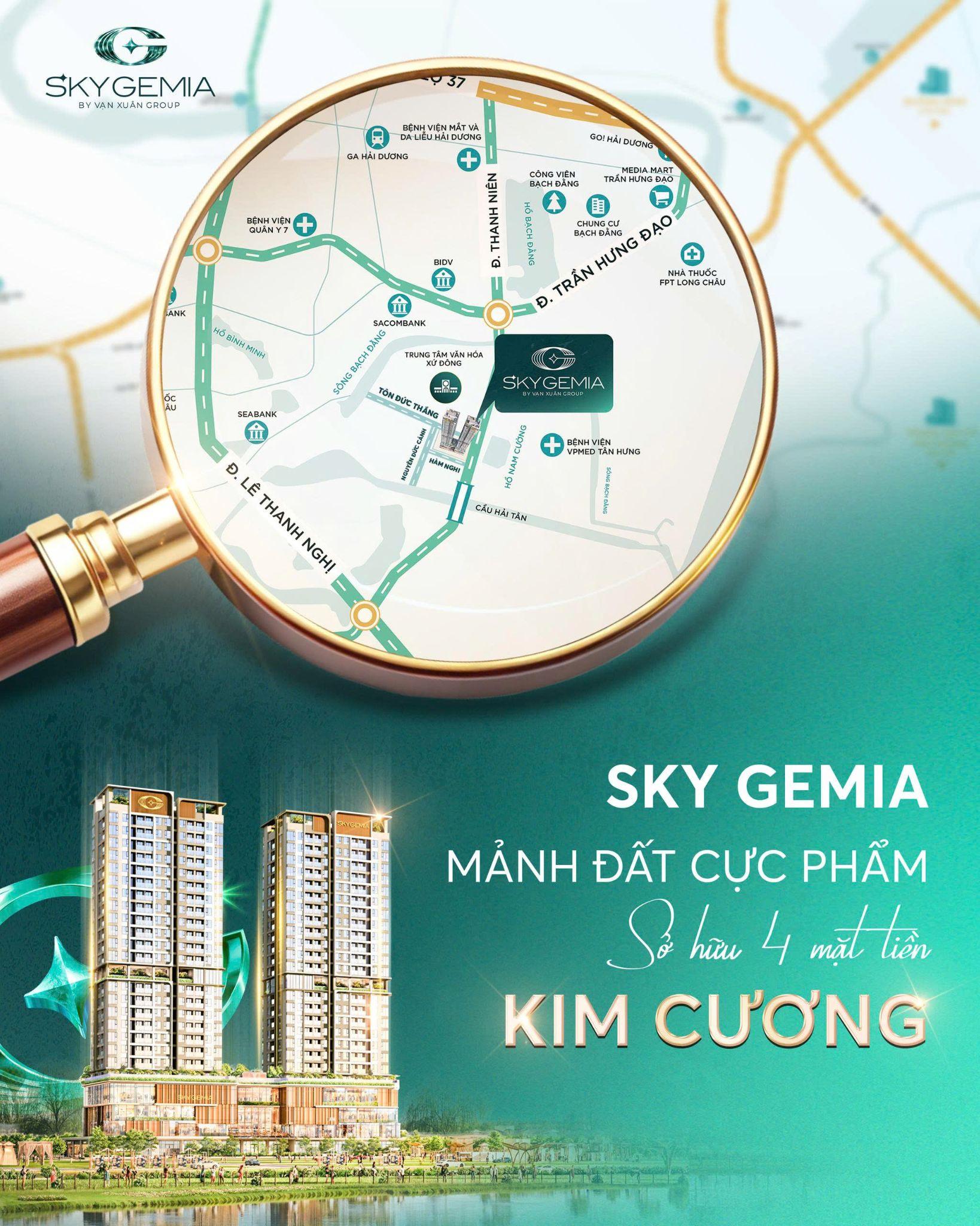 Sky Gemia: 4 mặt tiền trung tâm, lợi thế không thể nhân bản ở Hải Dương - Ảnh 1. Sky Gemia: 4 mặt tiền trung tâm, lợi thế không thể nhân bản ở Hải Dương - Ảnh 1.