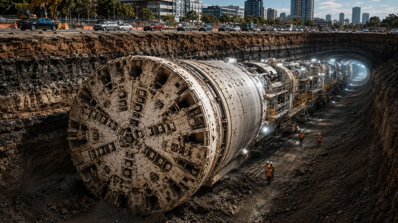 Phát hiện cỗ máy dài 100 m, nặng 3.500 tấn âm thầm 'biến mất' dưới lòng đất, mang theo 20 người làm việc ngày đêm: Bí mật phía sau siêu dự án hơn 10,7 tỷ USD lộ diện - Ảnh 1.