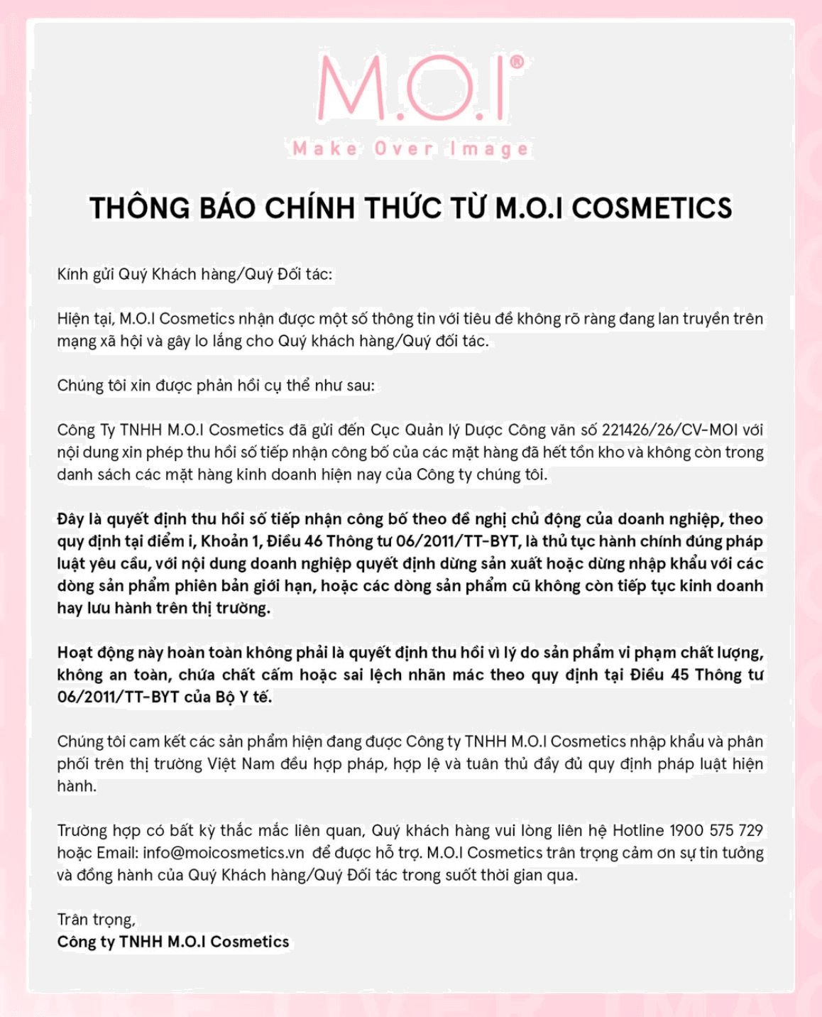 Hãng mỹ phẩm gắn với Hồ Ngọc Hà lên tiếng sau thông tin thu hồi- Ảnh 2.