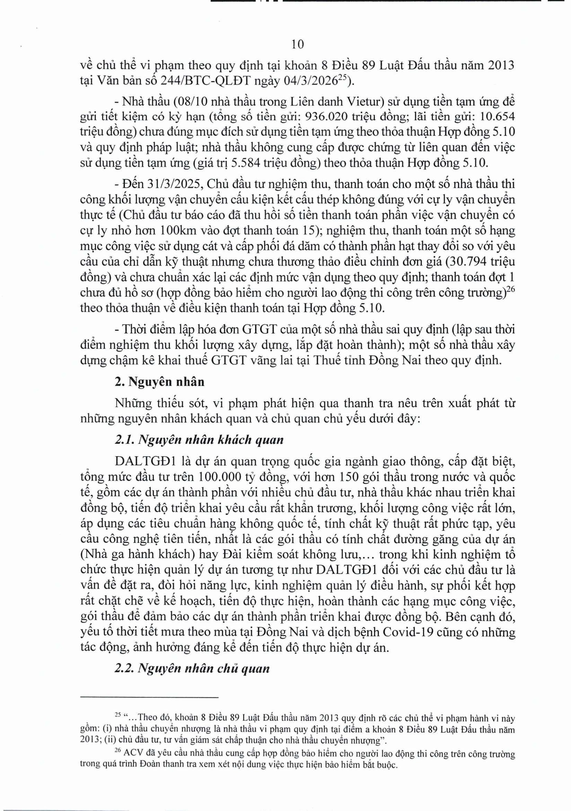 Thông báo Kết luận thanh tra Dự án đầu tư xây dựng Cảng hàng không quốc tế Long Thành giai đoạn 1- Ảnh 10.