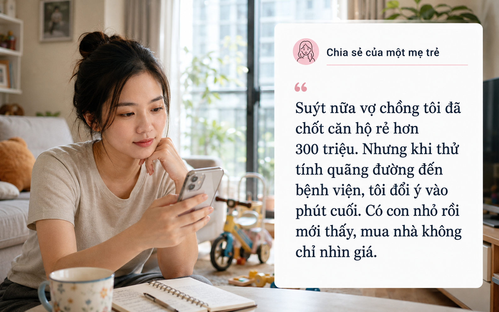 Căn hộ rẻ hơn 300 triệu nhưng cách bệnh viện 12 km: Gia đình trẻ đổi quyết định mua nhà ngay trước giờ đặt cọc- Ảnh 1.