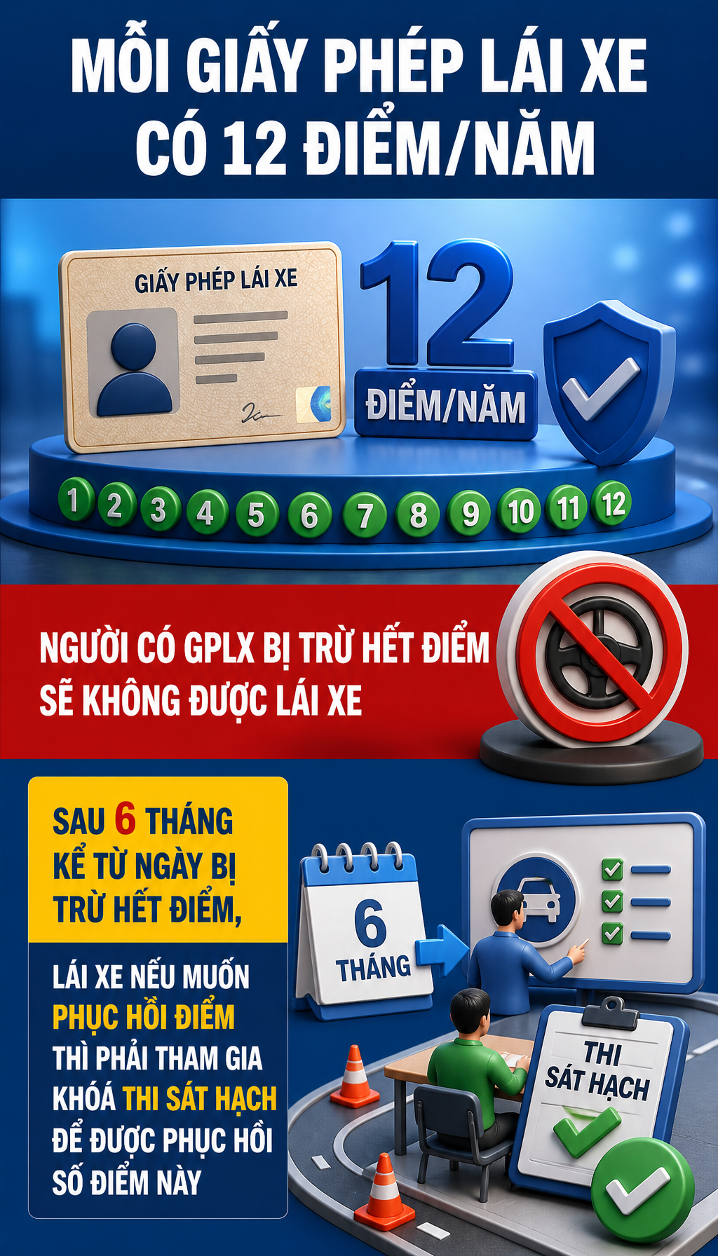 Thông tin quan trọng về trừ điểm Giấy phép lái xe, tất cả tài xế cần biết- Ảnh 1.