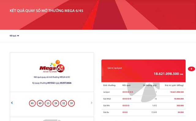 Vé số Vietlott trúng Jackpot hơn 18,6 tỷ đồng ‘nổ’ ở đâu?- Ảnh 1.