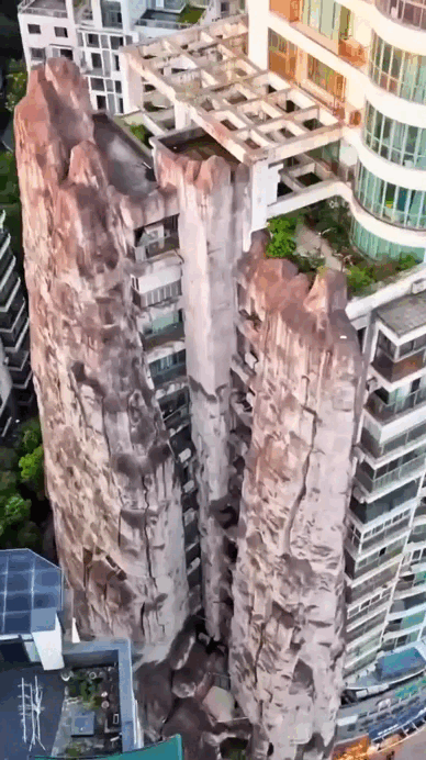 Quá nể pháp sư Trung Hoa: Tòa chung cư "ôm núi" đẹp choáng ngợp thị giác, cứ tưởng đang sống ở cõi tiên- Ảnh 2.