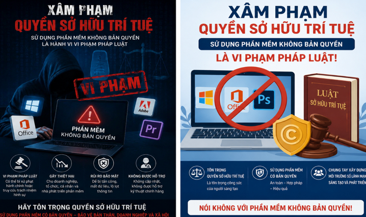 Công an cảnh báo người đang dùng phần mềm lậu, vi phạm bản quyền- Ảnh 1.
