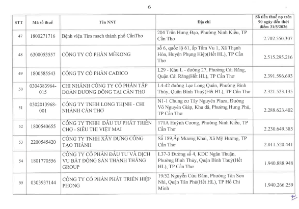 Cơ quan thuế công khai danh sách 722 người nộp thuế chưa hoàn thành nghĩa vụ về thuế- Ảnh 5.
