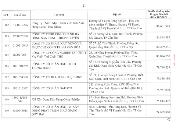Cơ quan thuế công khai danh sách 722 người nộp thuế chưa hoàn thành nghĩa vụ về thuế- Ảnh 20.