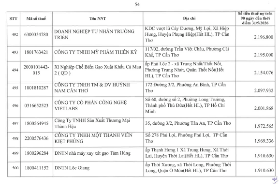 Cơ quan thuế công khai danh sách 722 người nộp thuế chưa hoàn thành nghĩa vụ về thuế- Ảnh 53.