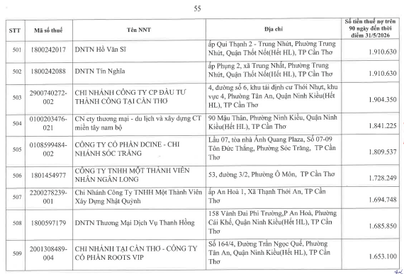 Cơ quan thuế công khai danh sách 722 người nộp thuế chưa hoàn thành nghĩa vụ về thuế- Ảnh 54.