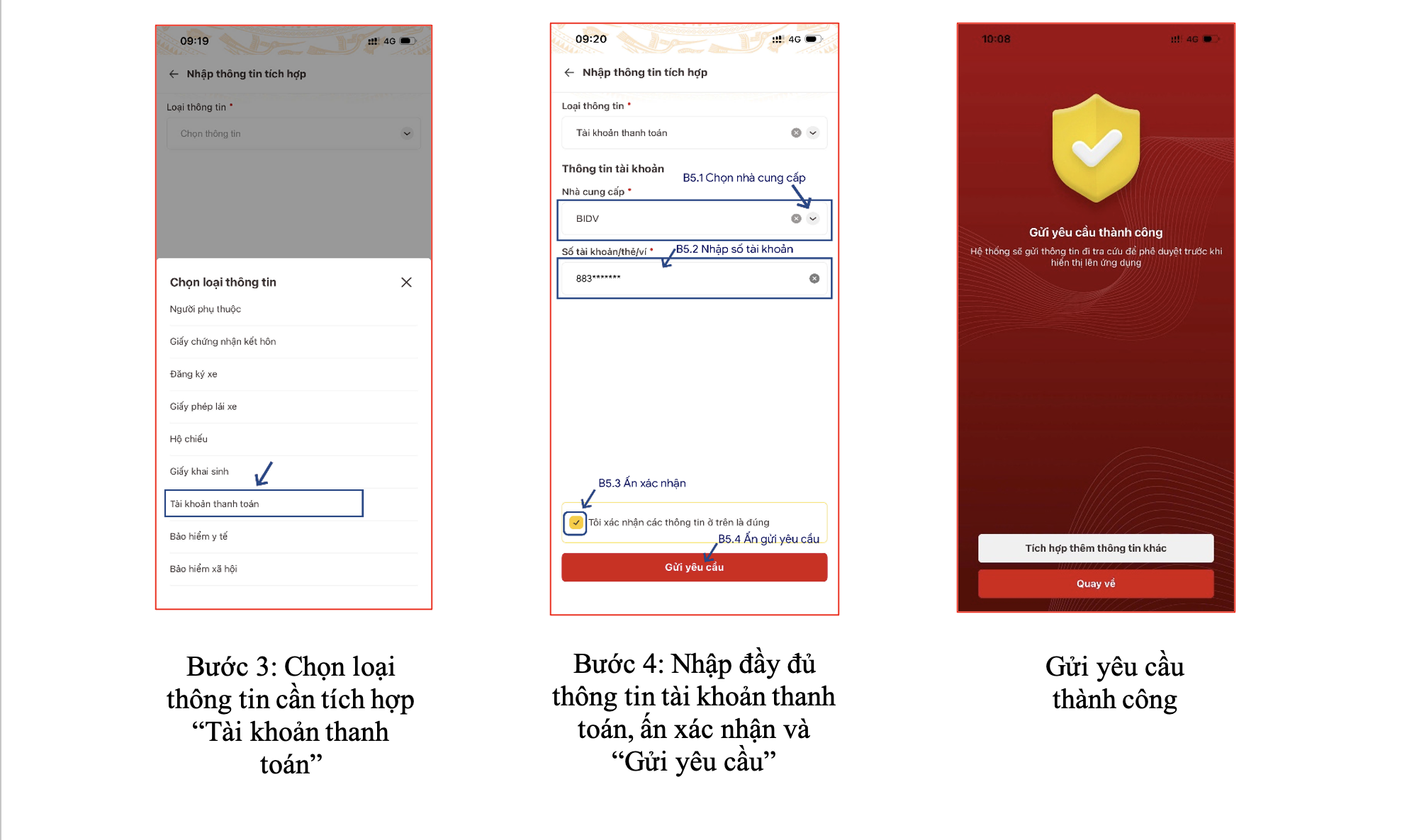 Bộ Công an hướng dẫn tích hợp tài khoản thanh toán, an sinh xã hội trên VNeID - Ảnh 2.