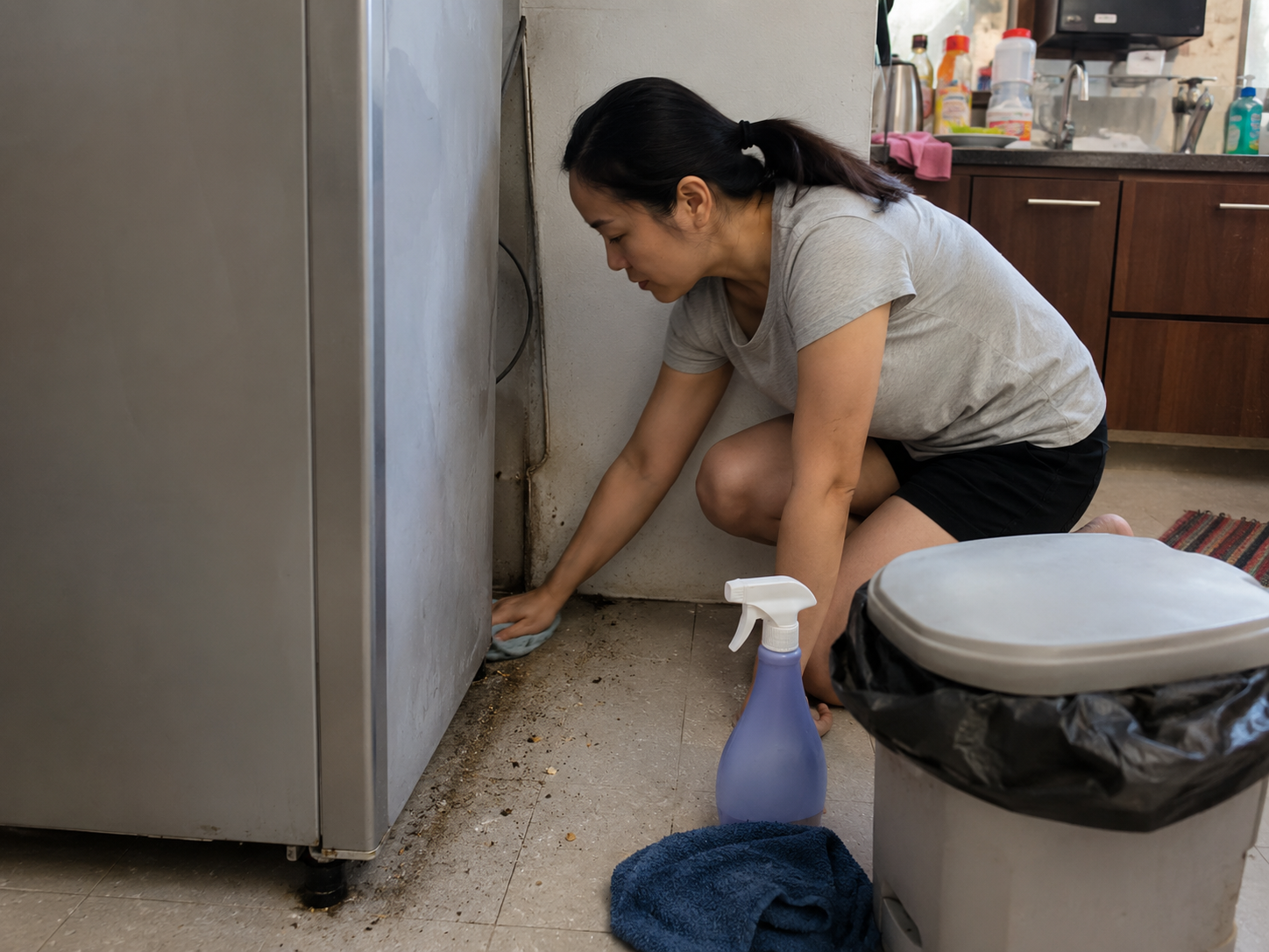 Đổ giấm trắng vào thứ này rồi lau 7 vị trí, người phụ nữ bất ngờ khi gián trong bếp ít dần - Ảnh 4.