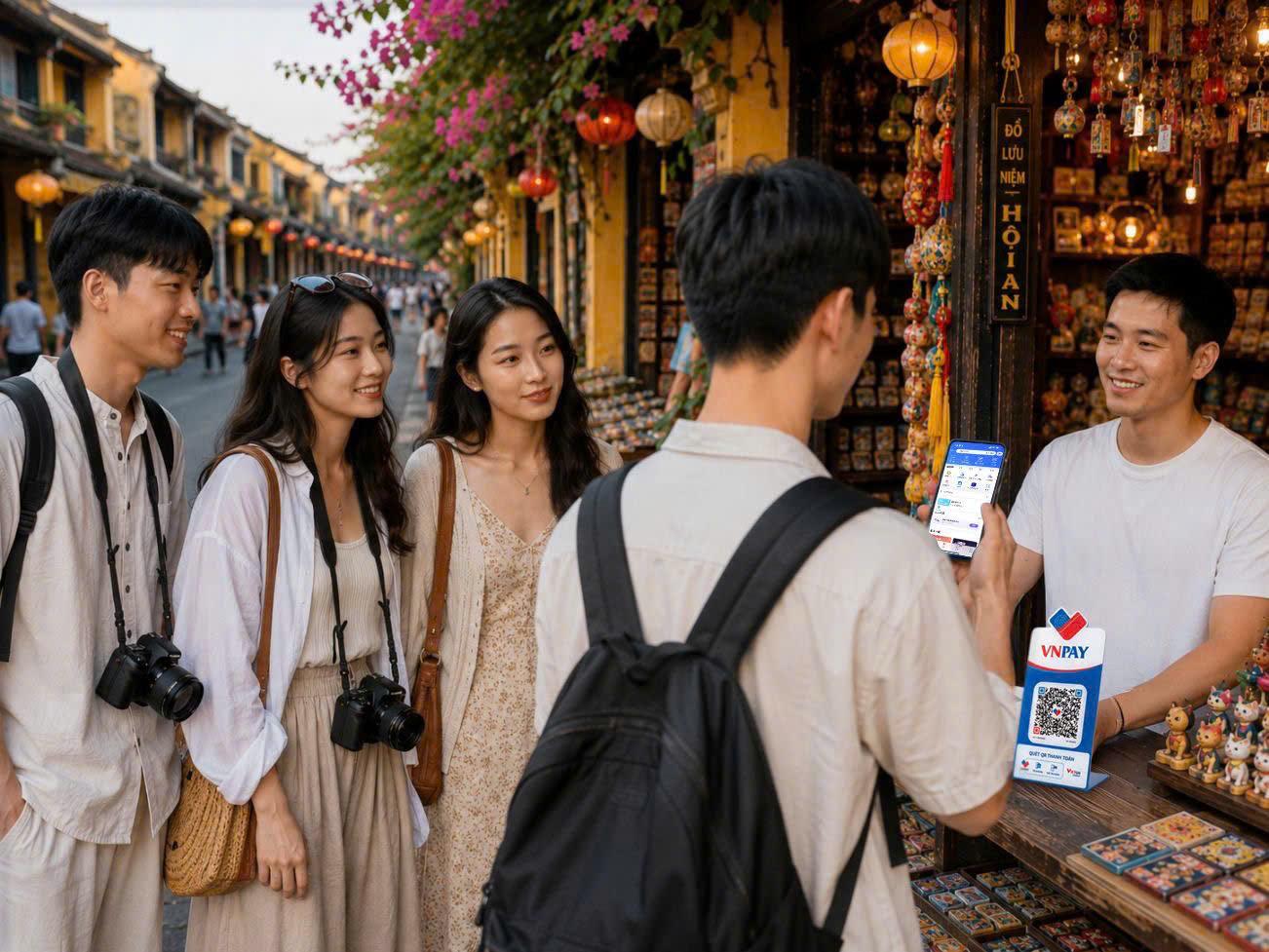Khách Trung Quốc, Hàn Quốc đến Việt Nam không cần đổi tiền, quét VNPAY-QR chi tiêu trực tiếp - Ảnh 1.