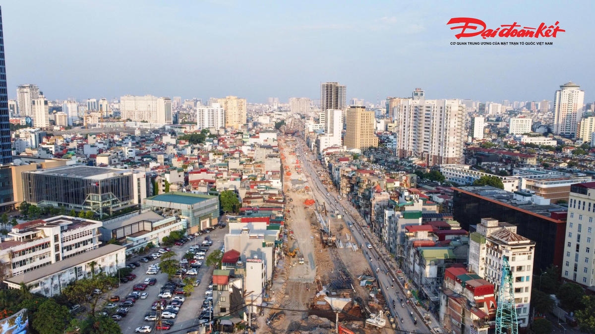 Tăng tốc thi công Vành đai 1 đoạn Hoàng Cầu - Voi Phục, mục tiêu thông tuyến trước ngày 2/9- Ảnh 3.