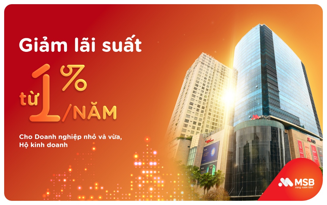 MSB giảm lãi suất cho vay tối thiểu 1%/năm - Ảnh 1. MSB giảm lãi suất cho vay tối thiểu 1%/năm - Ảnh 1.