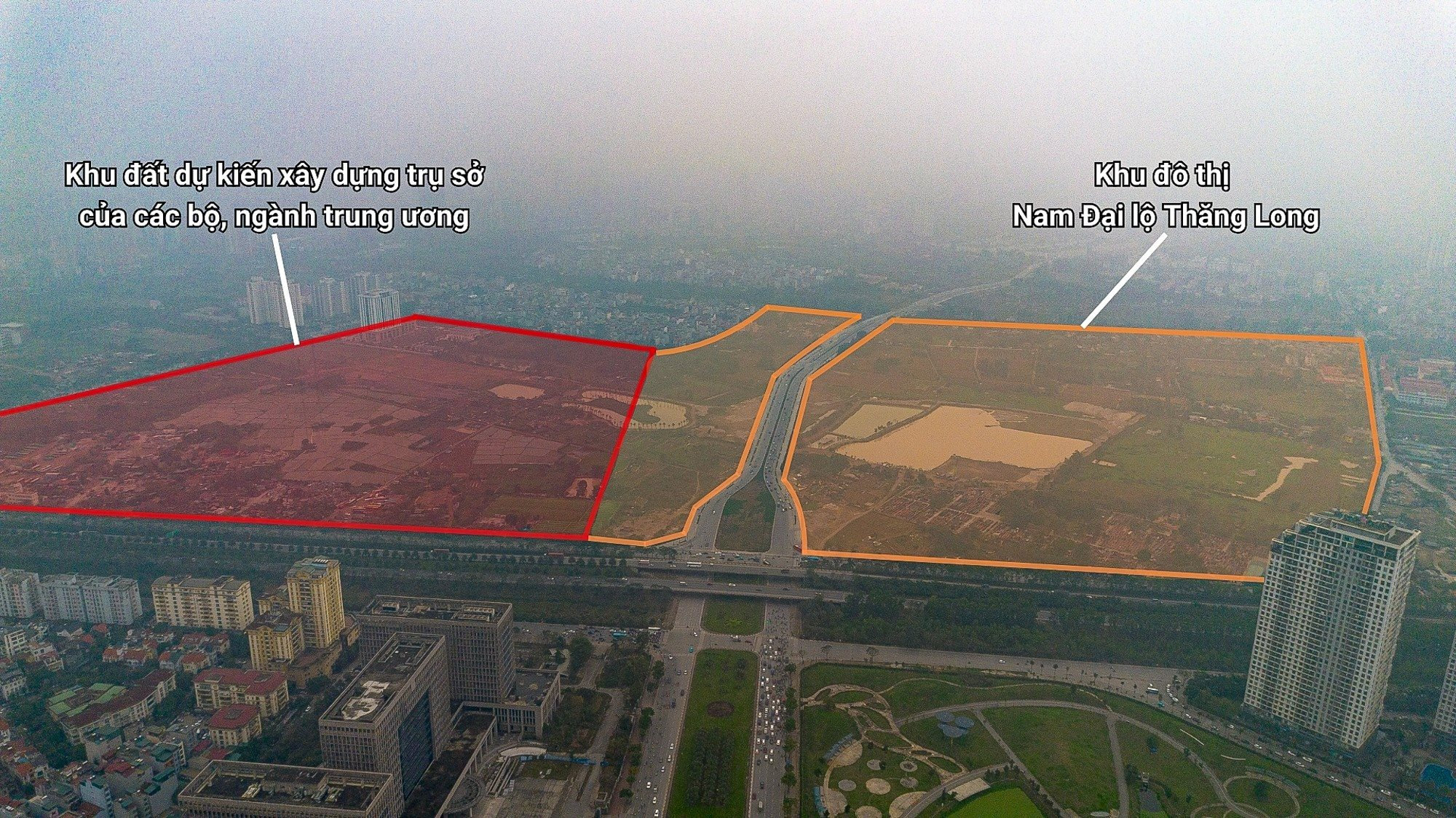 Hà Nội phê duyệt hồ sơ mời thầu KĐT hơn 20.000 tỷ, quy mô 75ha nằm trên trục Đại lộ Thăng Long- Ảnh 1.