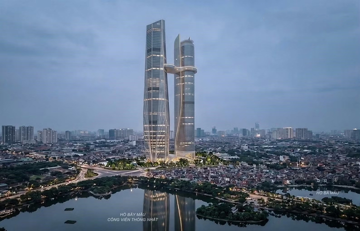 Khu 'đất vàng' Hà Nội được đề xuất xây tháp đôi 99 tầng cao nhất thế giới- Ảnh 1.