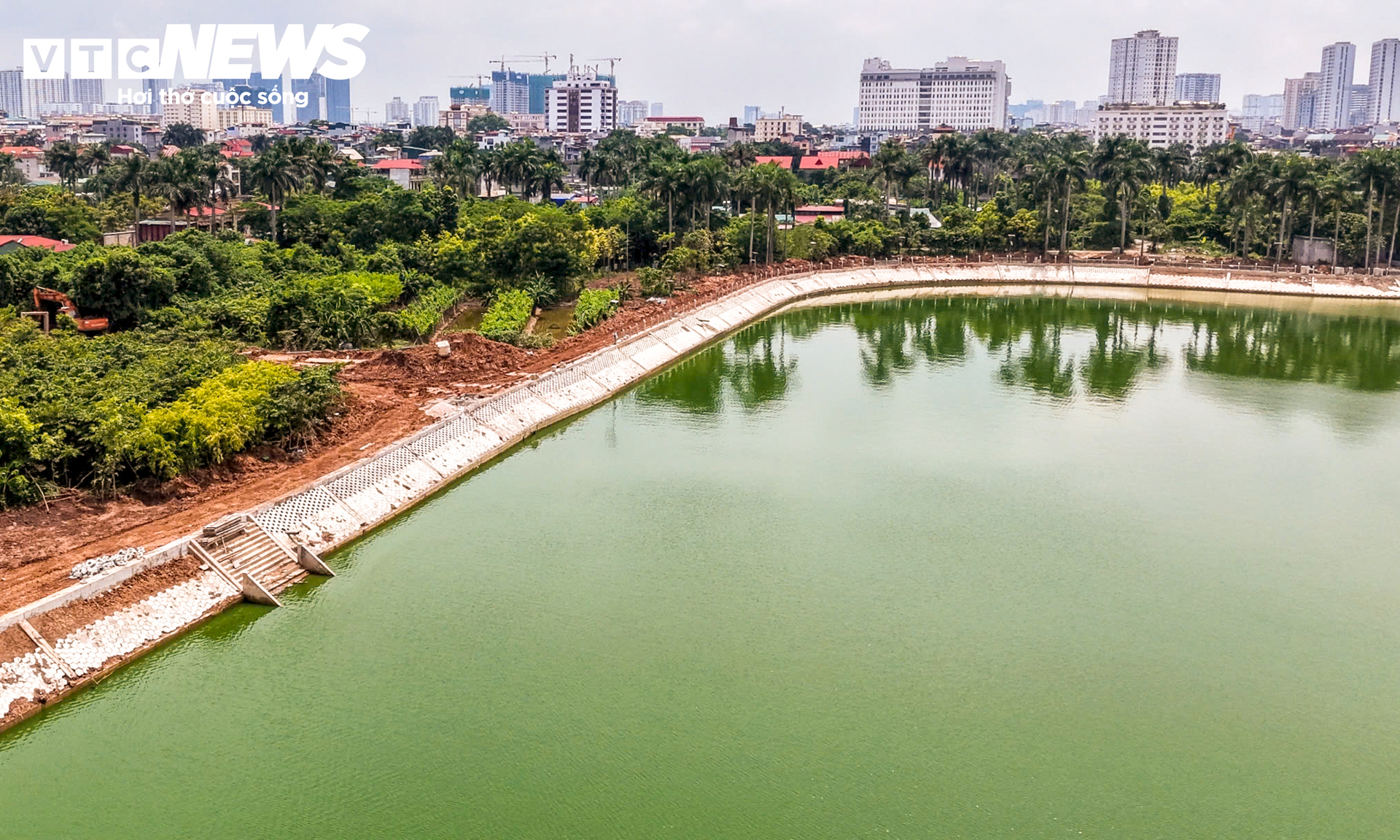 Nhìn từ trên cao hồ điều hòa 717 tỷ đồng phía Tây Bắc Hà Nội- Ảnh 9.