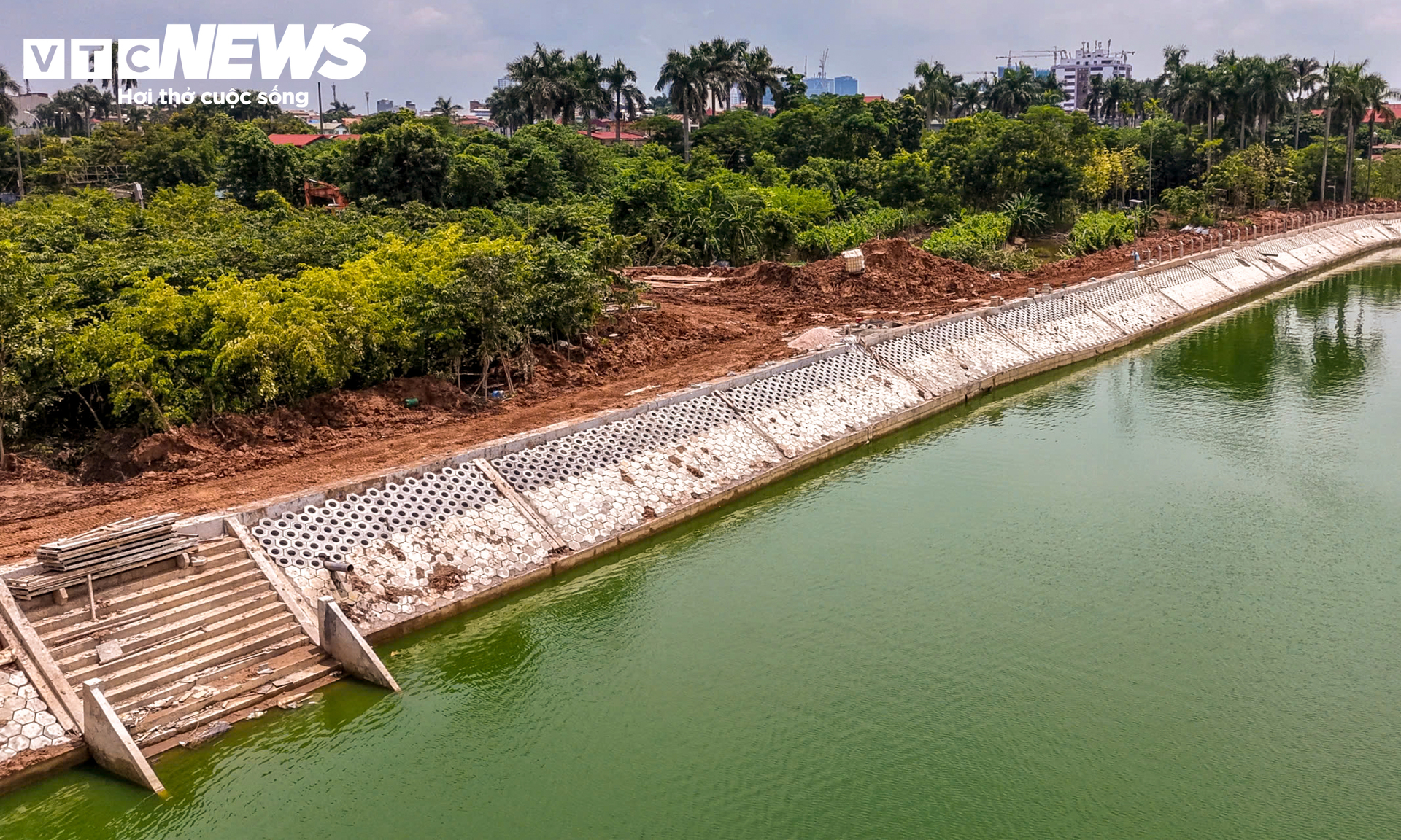 Nhìn từ trên cao hồ điều hòa 717 tỷ đồng phía Tây Bắc Hà Nội- Ảnh 7.