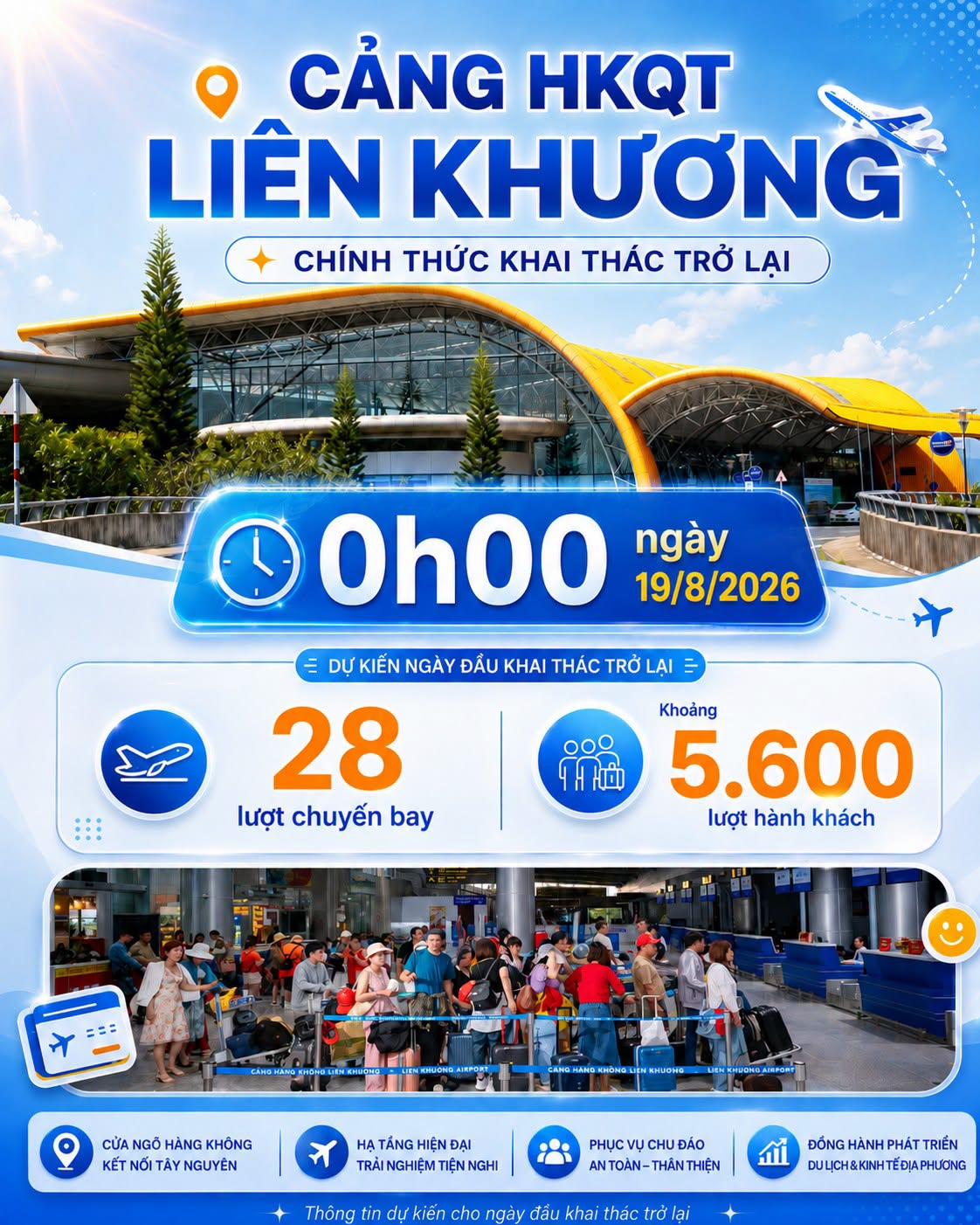 Đúng 0h ngày mai, sân bay quốc tế duy nhất ở Việt Nam mang hình bông hoa chính thức 'tái xuất' - Ảnh 15.